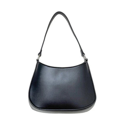 Stylish white underarm bag made of premium PU leather with interior pockets for organization