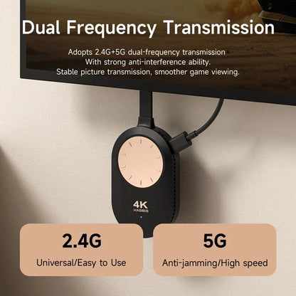 Wireless 4K HDMI display adapter for seamless screen mirroring and extended viewing experiences