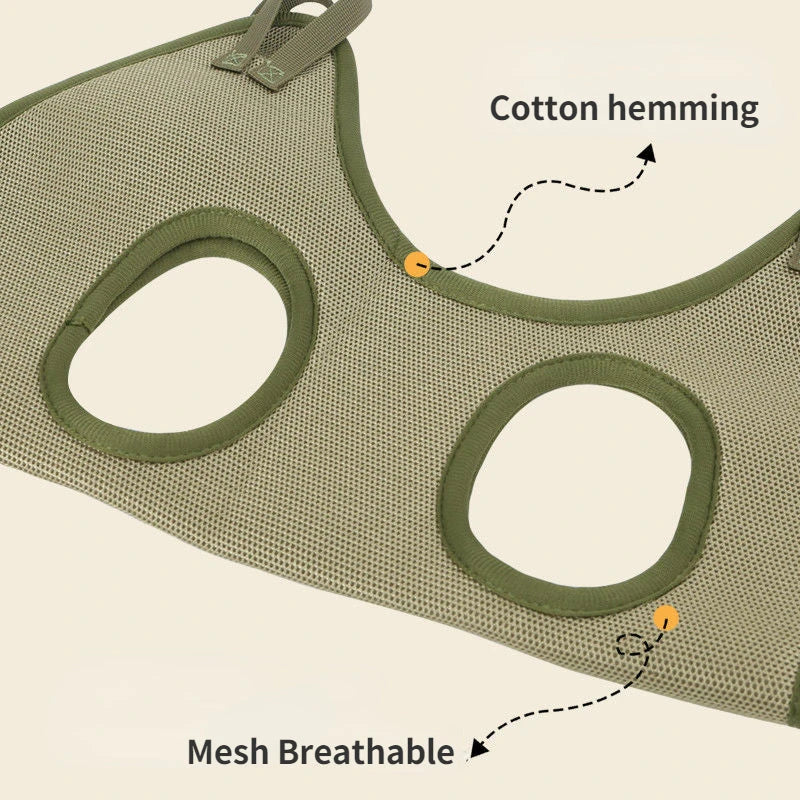 Trendha Cat Grooming Hammock - Breathable, Secure Restraint for Nail Trimming and Bathing