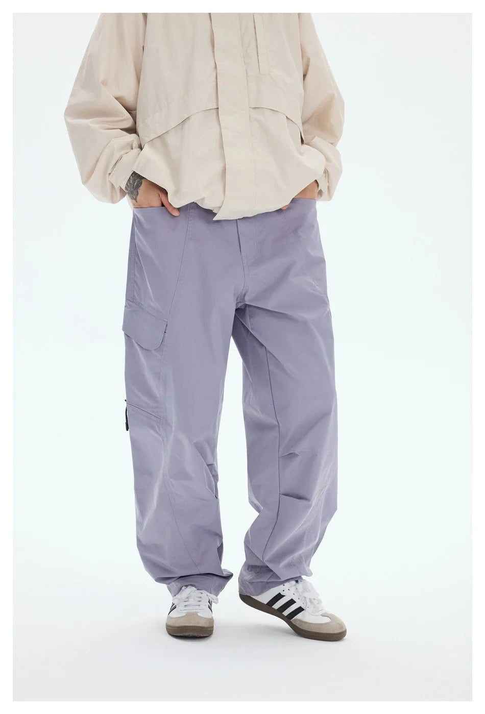 Stylish Kiwi Cargo Trousers made with premium chemical fiber blend for comfortable and durable everyday wear