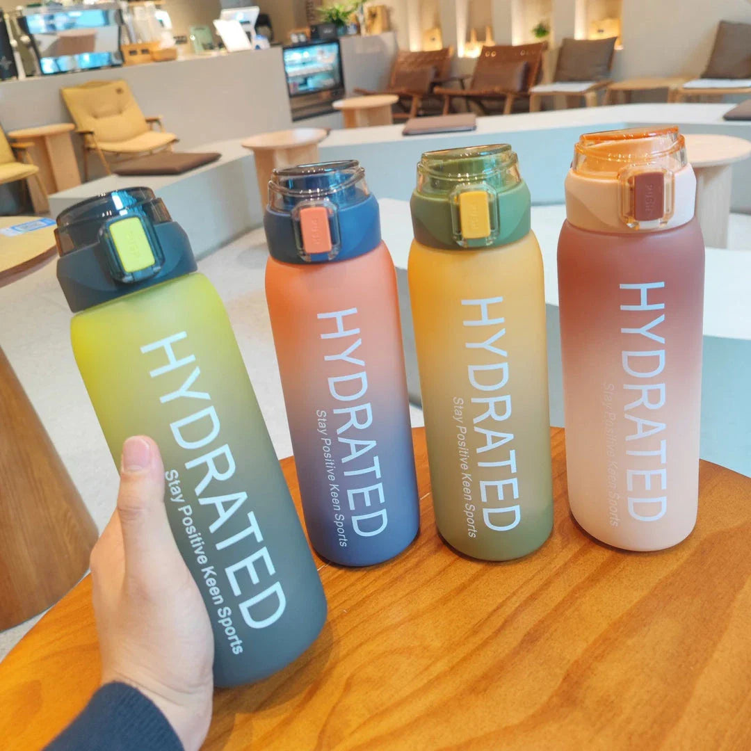 Large capacity gradient frosted water bottle with stylish design for active Kiwi lifestyle