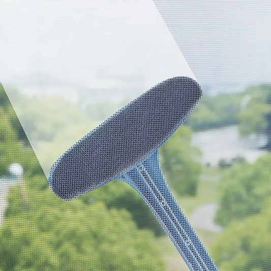 Versatile window and screen cleaning brush with durable bristles for dry and wet cleaning tasks around the Kiwi home