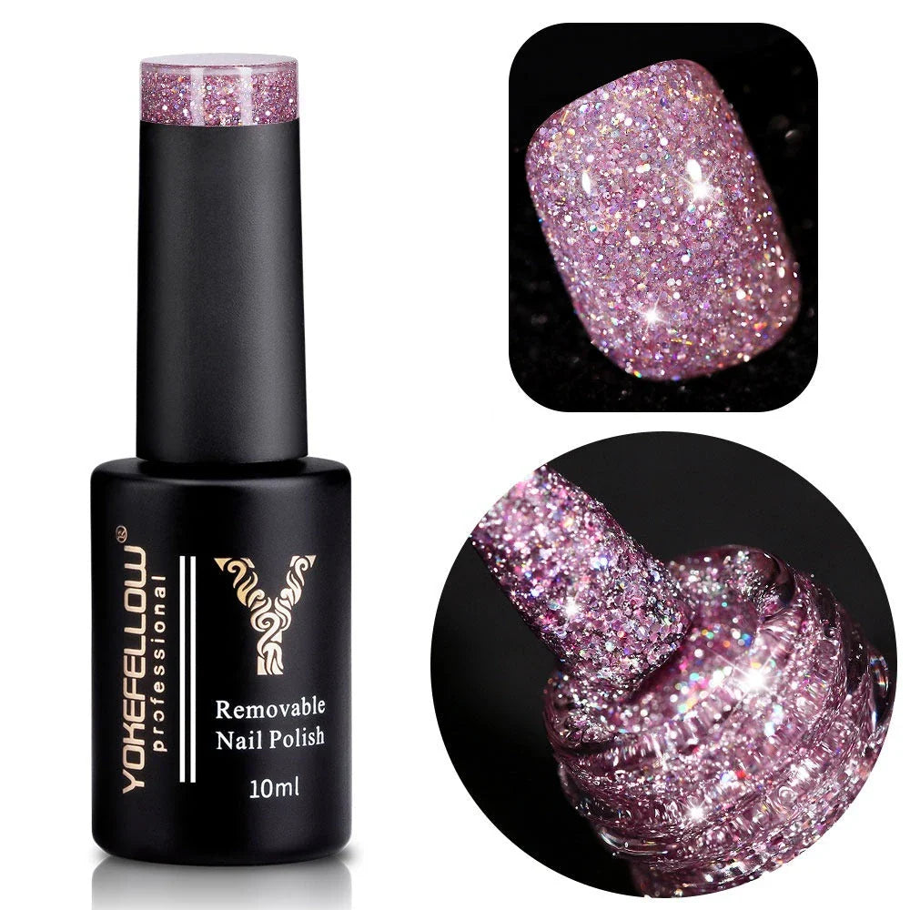 Sparkling 10ML Reflective Glitter Gel Nail Polish in Blue Color for Kiwi Glamour