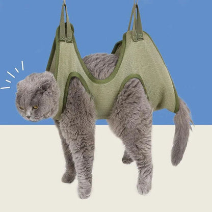 Trendha Cat Grooming Hammock - Breathable, Secure Restraint for Nail Trimming and Bathing