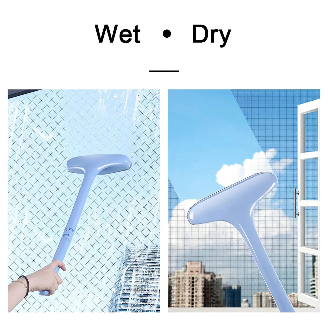 Versatile window and screen cleaning brush with durable bristles for dry and wet cleaning tasks around the Kiwi home