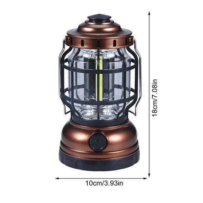 Tough and bright LED camp lantern with waterproof and rechargeable features