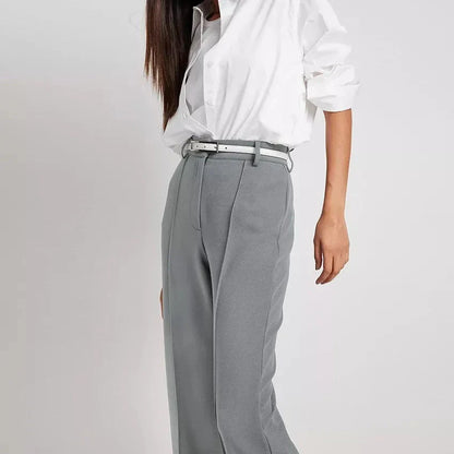 Timeless elegant high-waisted pleated wide-leg trousers for modern Kiwi women