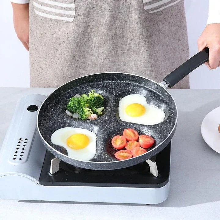 Versatile 4-in-1 Non-Stick Frying Pan Set with Aluminium Alloy Construction and Easy-Release Non-Stick Coating