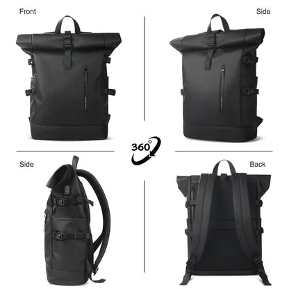 Sleek and weatherproof laptop backpack with adjustable capacity, USB charging, and anti-theft features for the active Kiwi lifestyle