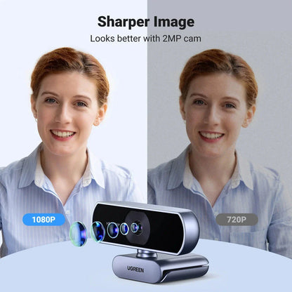 1080p HD mini webcam with dual omnidirectional microphones for crystal-clear video and audio in any setting