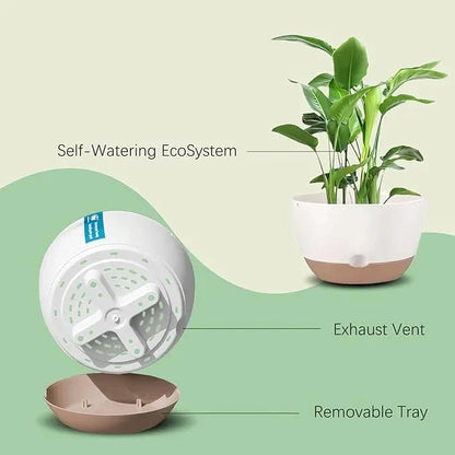 A set of modern, durable hanging flower pots in a natural, uncoated finish for indoor or outdoor use