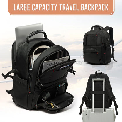 Versatile Business Travel Laptop Backpack with Spacious Capacity, Anti-Theft Design, USB Charging Port, and Water-Resistant Nylon Construction