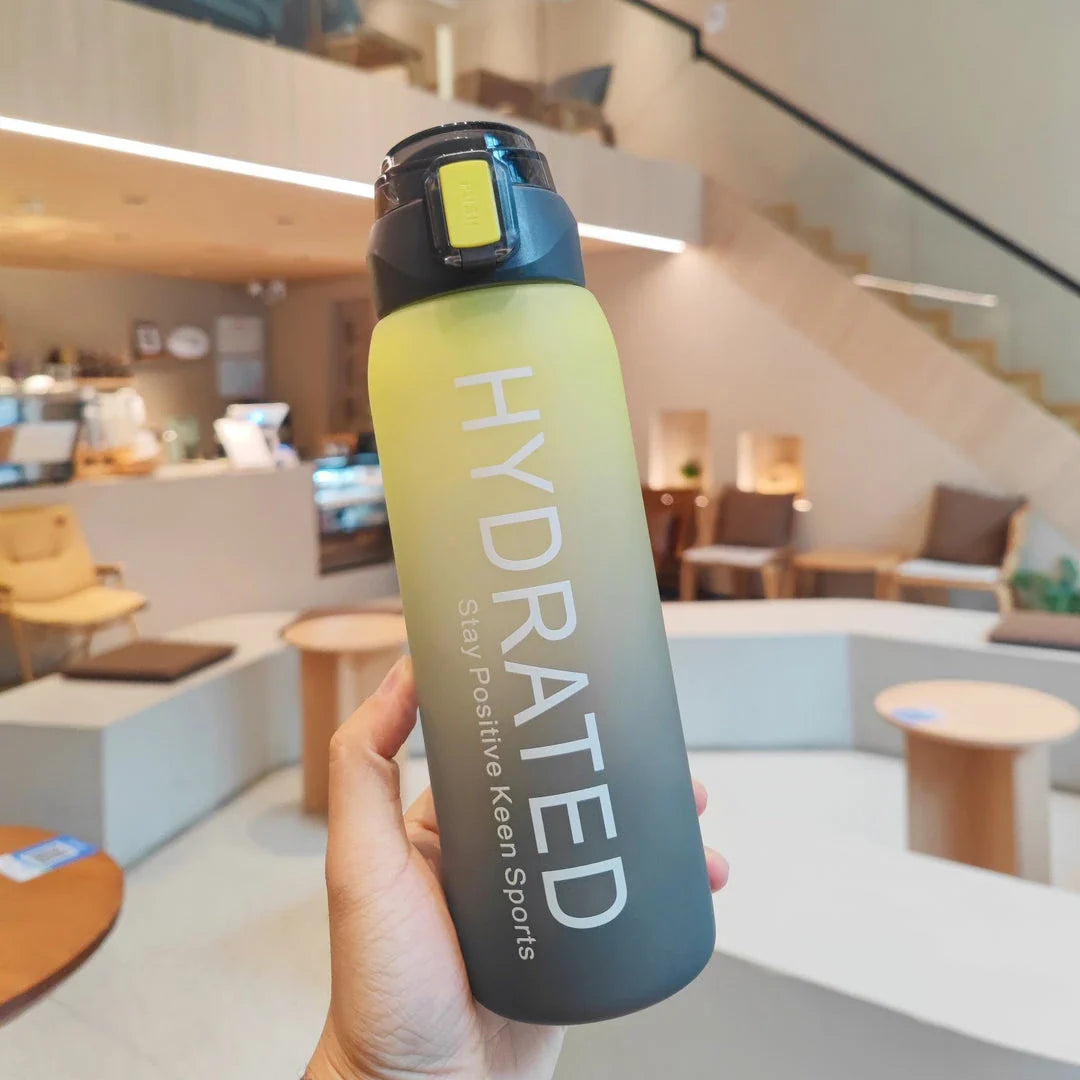 Large capacity gradient frosted water bottle with stylish design for active Kiwi lifestyle