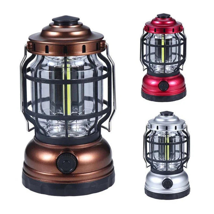 Tough and bright LED camp lantern with waterproof and rechargeable features