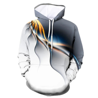 Vibrant 3D printed hoodie with Kiwi-inspired design, made from premium cotton blend fabric for comfort and style.