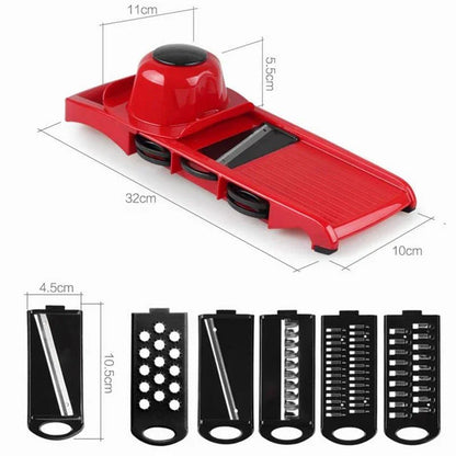 Adjustable stainless steel veggie grater with plastic frame, perfect for Kiwi kitchens