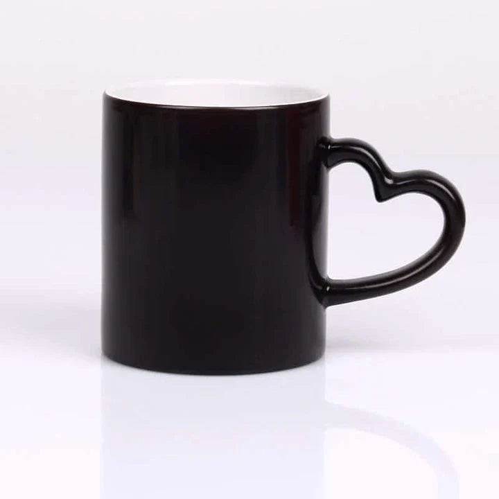 Thermochromic custom printed mug with Kiwiana-inspired design that changes with temperature