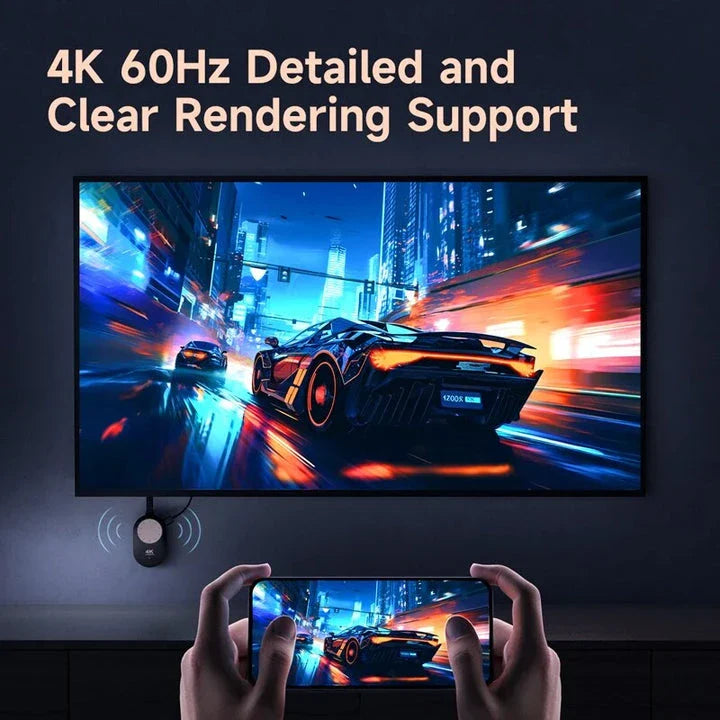 Wireless 4K HDMI display adapter for seamless screen mirroring and extended viewing experiences