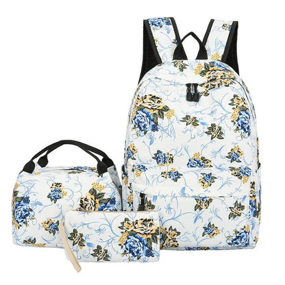 Stylish Kōwhai-inspired backpack with floral accents, perfect for Kiwi adventures