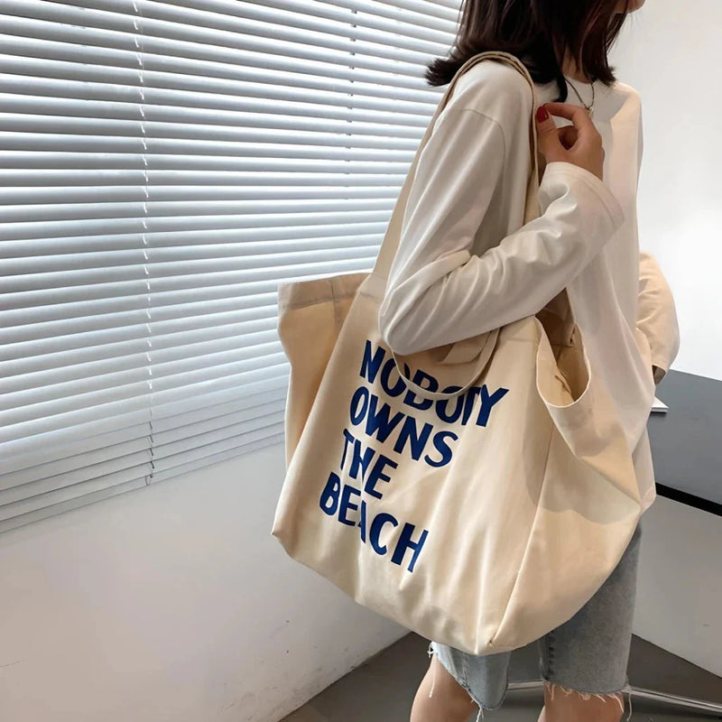 Shopprimex NZ Sustainable and Stylish Large Canvas Tote Bag