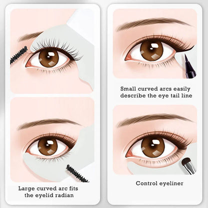 Multifunctional Eyelash and Eyeliner Stencil Guide Tool for Effortless Eye Makeup Application