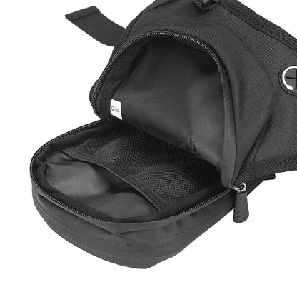 Waterproof motorcycle leg bag with adjustable design for secure storage and organization during rides