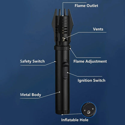 A premium 360° outdoor windproof turbine torch lighter for reliable ignition during Kiwi adventures