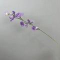 Purple flocking fragrant pea fake flower silk stem 63cm tall for wedding decor and photography props