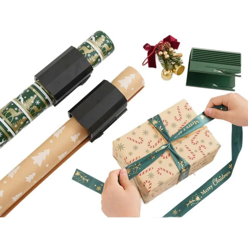 Plastic roll paper scroll cutter in black, red, or green colour options