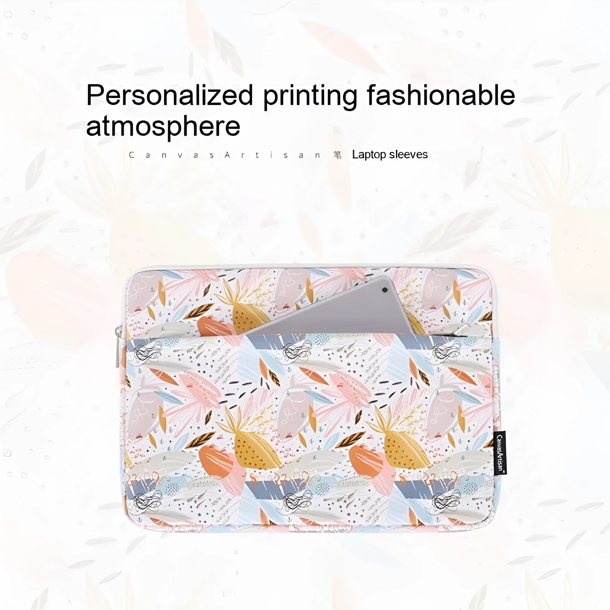White PU leather waterproof laptop inner sleeve for 14 inch laptops