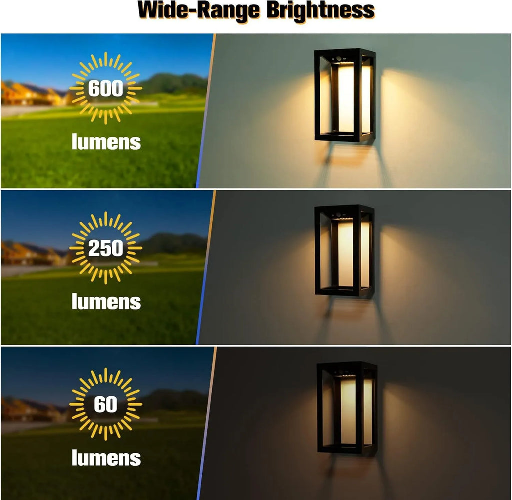 Modern Chinese outdoor solar wall lamp with plastic housing and IP65 waterproof rating for garden lighting