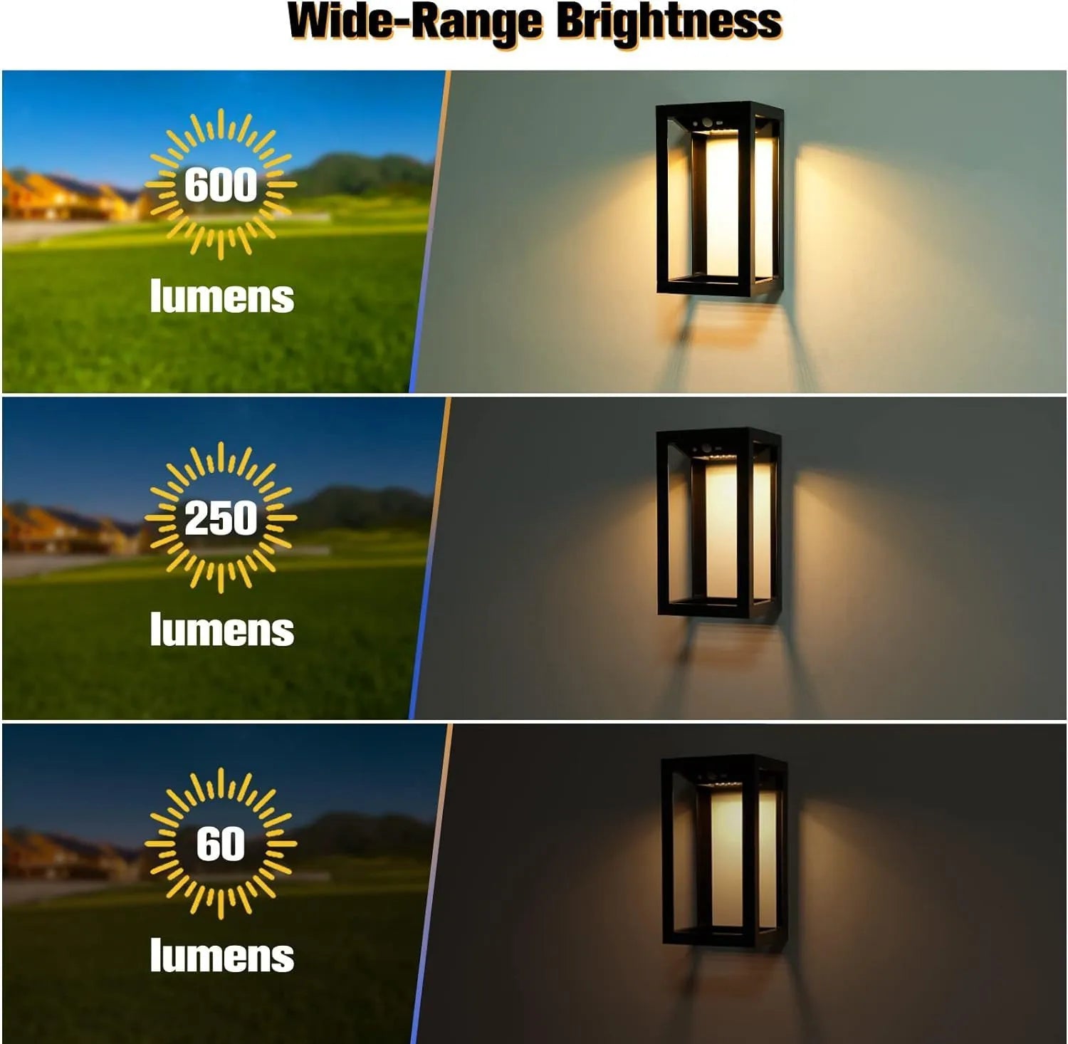 Modern Chinese outdoor solar wall lamp with plastic housing and IP65 waterproof rating for garden lighting