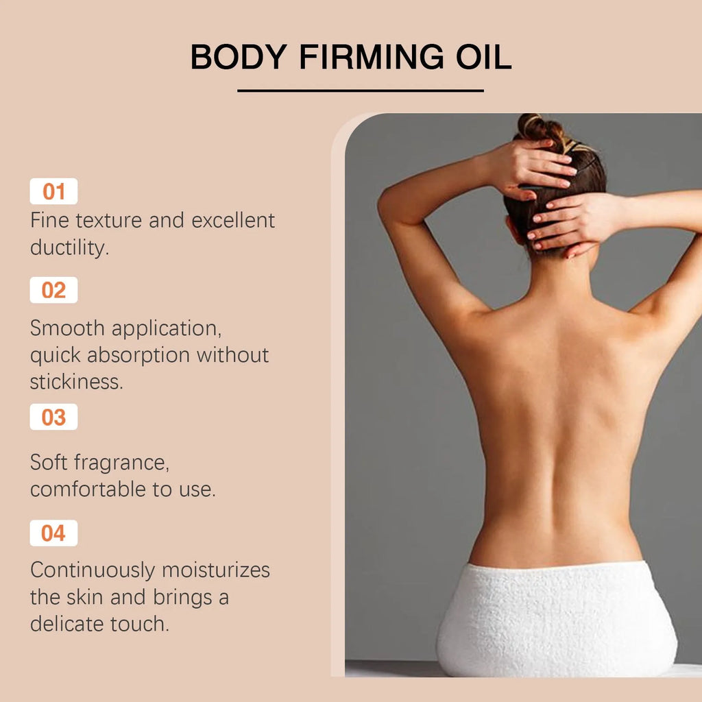 100ml nourishing firming body oil bottle with hyaluronic acid and vitamin E