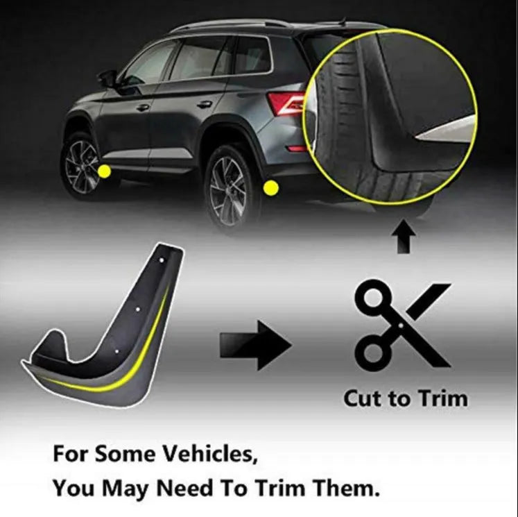 Black universal car mudguard splash board plastic wheel cover fender 25x22x7cm