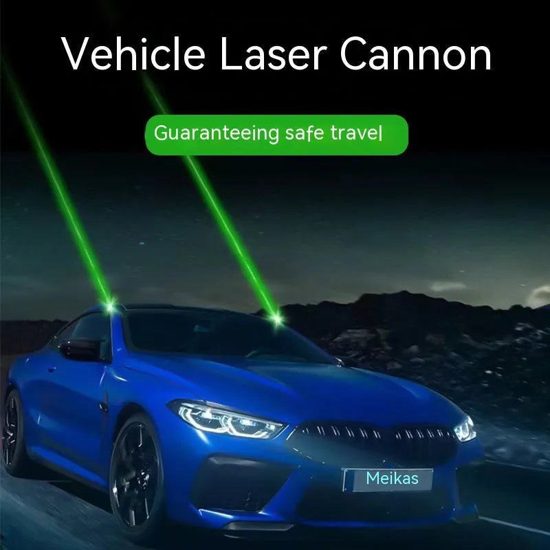 Vehicle-mounted remote control laser lamp with USB cable and black or white ABS housing