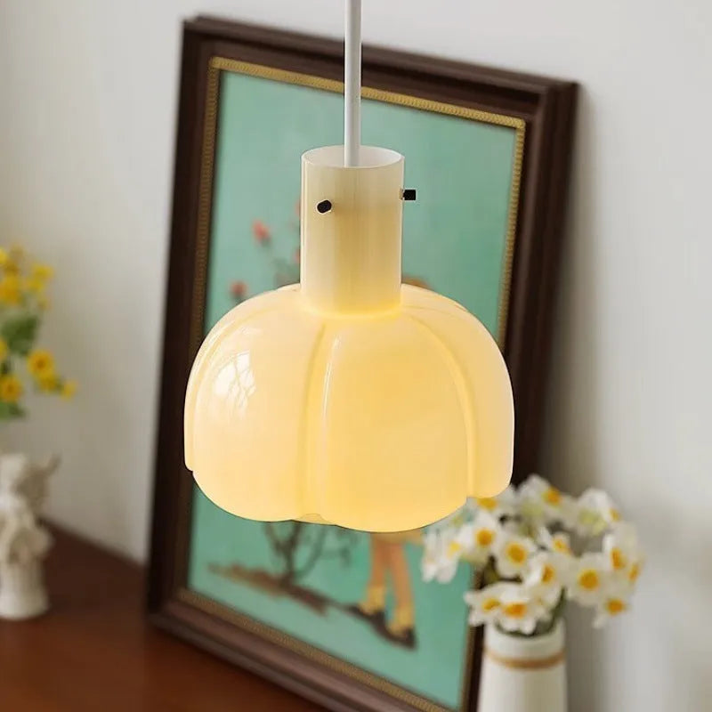 Medieval glass bud retro chandelier pendant light in chosen colour with tricolor light fitting
