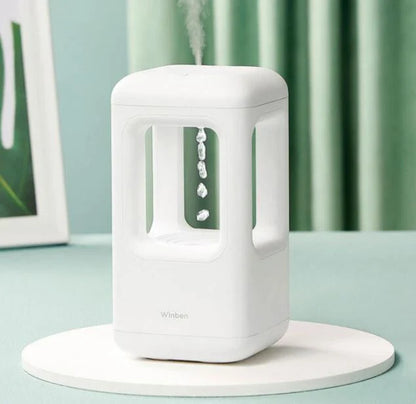 Quiet Bedroom Air Humidifier with Mesmerizing Anti-Gravity Water Drop Effect and Whisper-Quiet Operation