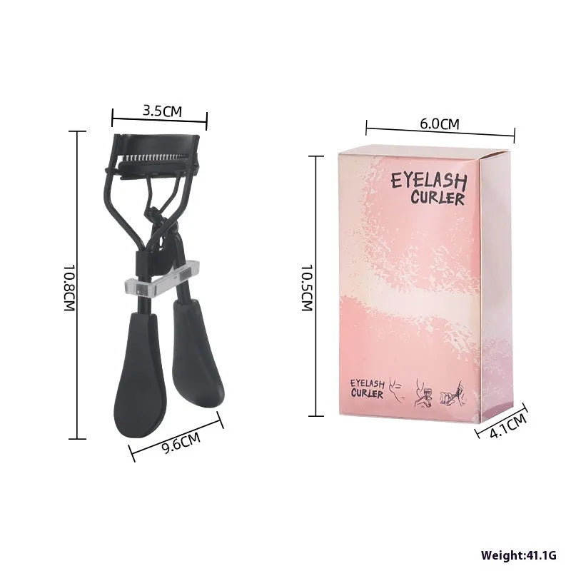 A4 manual eyelash curler with black ribbon comb attachment