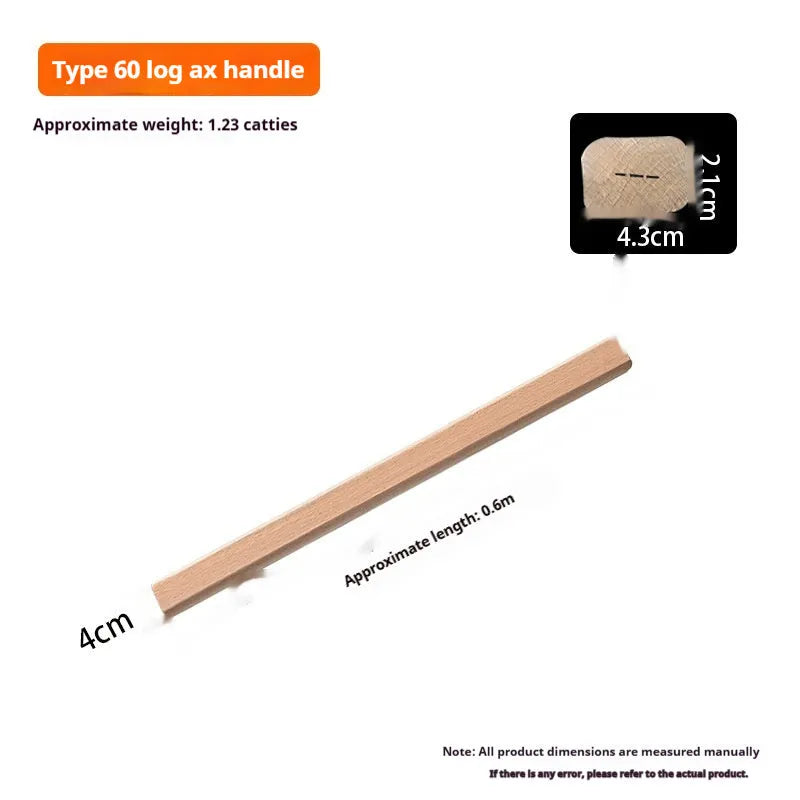 Locust wood square axe handle replacement in multiple lengths for wood chopping tools