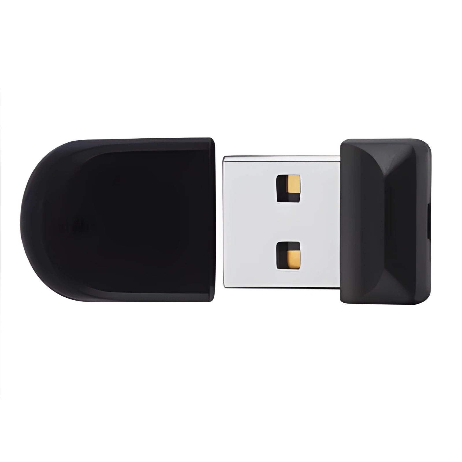 Black waterproof USB flash drive with rotating cap showing dimensions 21.6x14.7x6.6mm