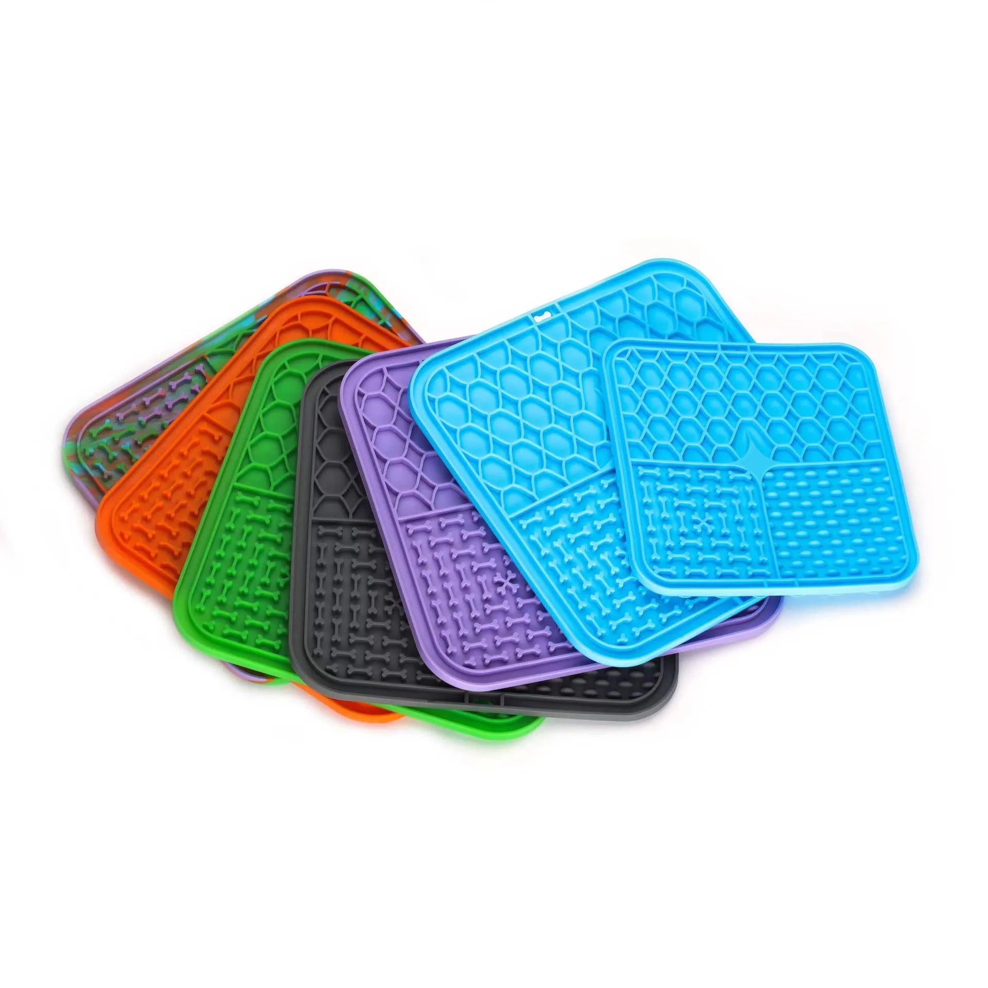 Pet licking mat silicone slow feeder with suction cup for dogs and cats