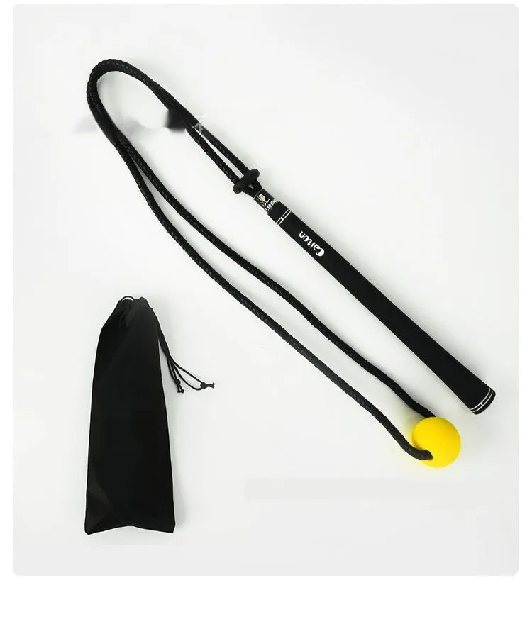 Black silicone elastic golf swing training rope for physical correction practice