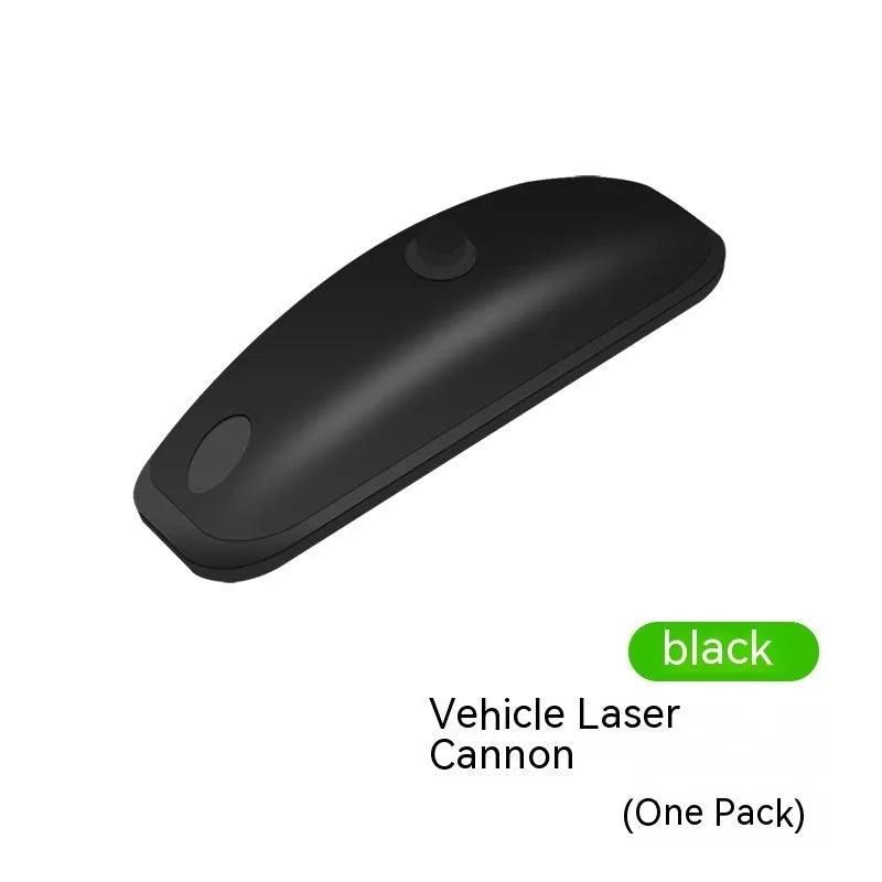 Vehicle-mounted remote control laser lamp with USB cable and black or white ABS housing