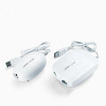 White aquarium air pump mini compressor with single or double outlet, ABS shell, steel clip and rubber shockproofing