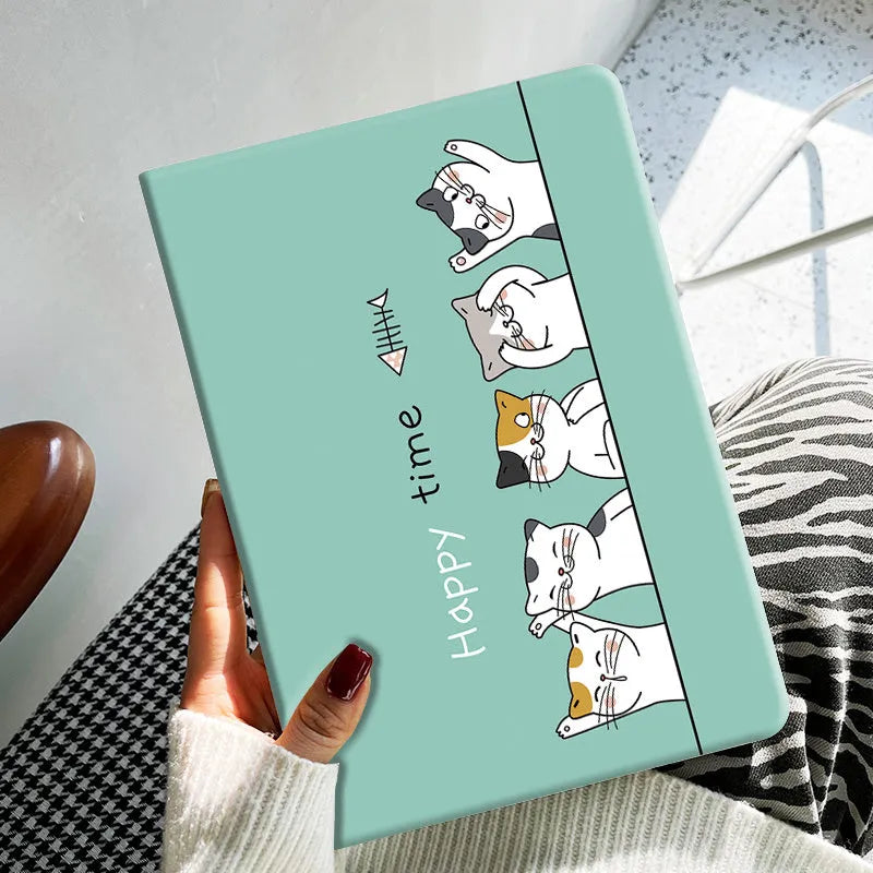 TPU iPad case in cartoon design, anti-fall protection for iPad Pro Air Mini