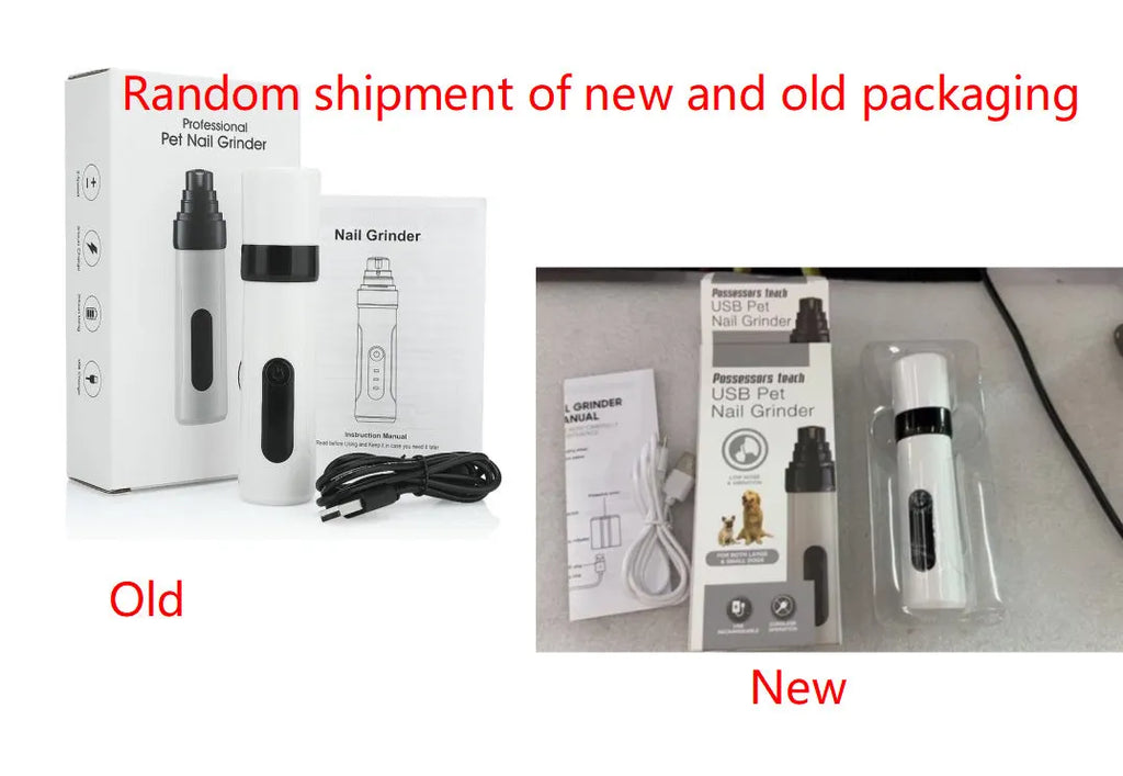White Second Gear Pet Nail Sharpener with 150 mesh emery head, ABS body, 13.93cm long, for dog nail trimming.