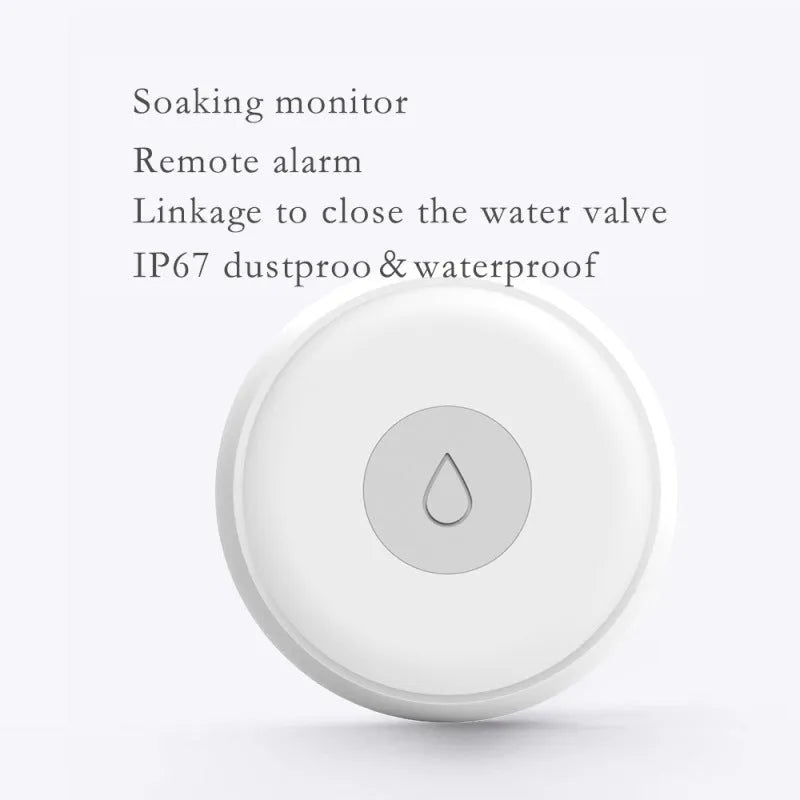 Smart wireless water leak detection alarm with ZIGBEE3.0 technology for home placement