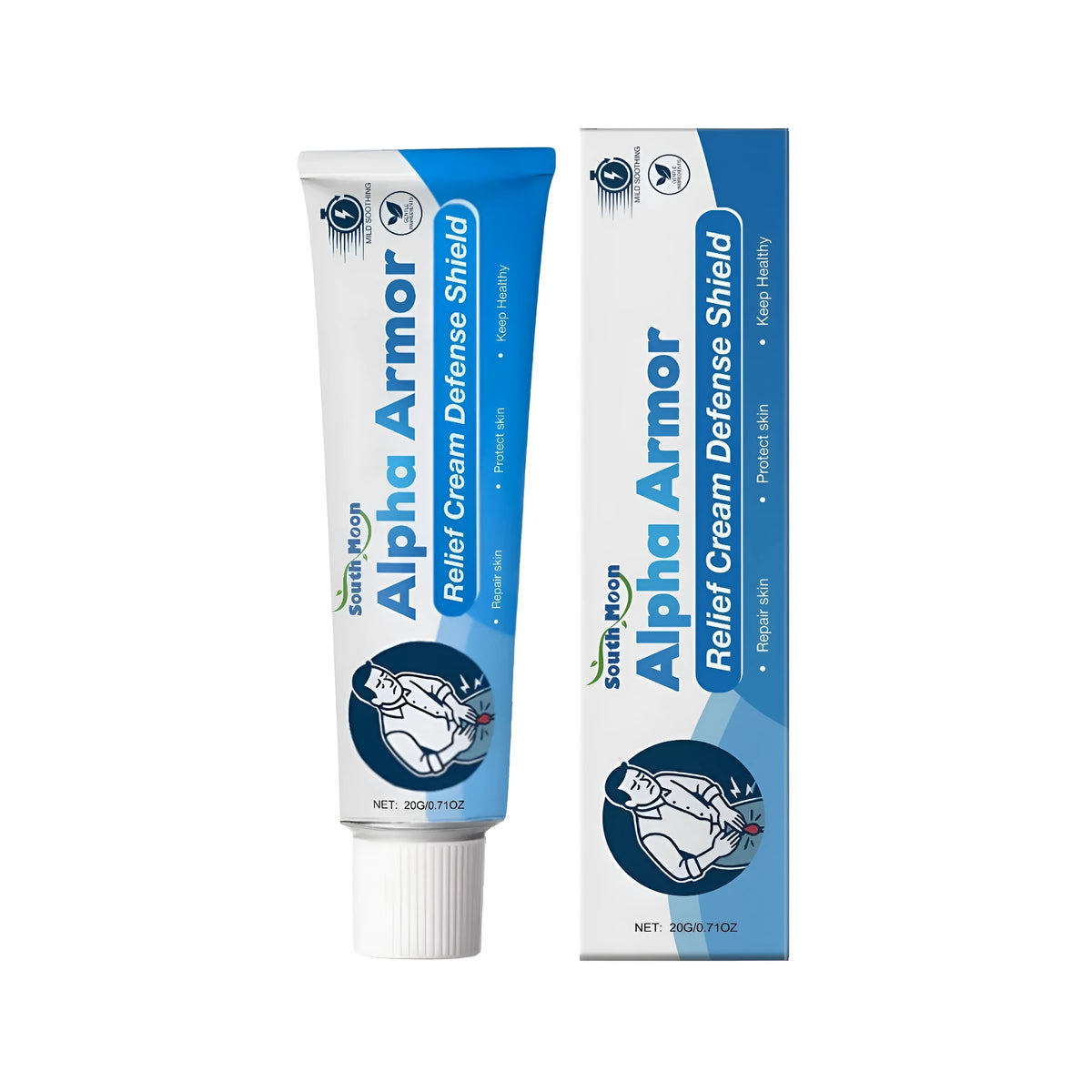 Male private parts relief cream 20g tube with aloe and mint formula for men's intimate skin soothing