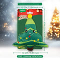 Christmas cat plush toy with catnip in festive designs including Santa Claus, Christmas tree, elk, and smiley egg patterns