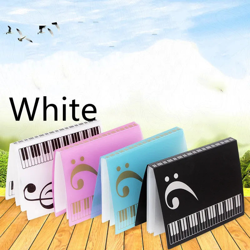 A4 piano score folder with transparent removable inserts for sheet music organisation